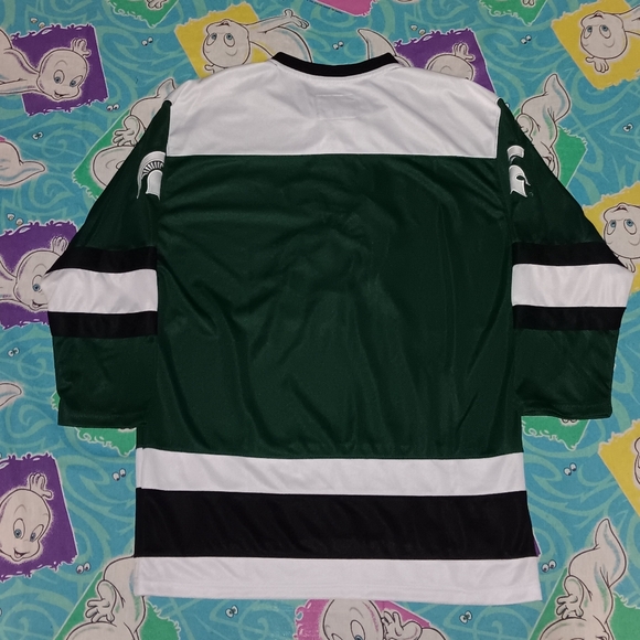 Y2K Michigan State Spartans Authentic Vintage Sewn Hockey Jersey MSU - Picture 2 of 5